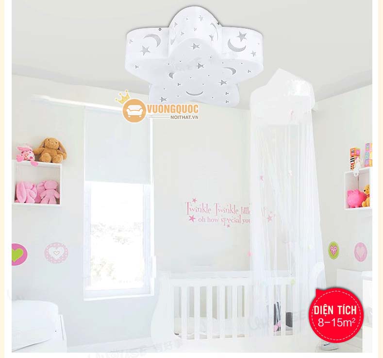 Đèn ốp trần trẻ em ngôi sao xanh uhs101-4